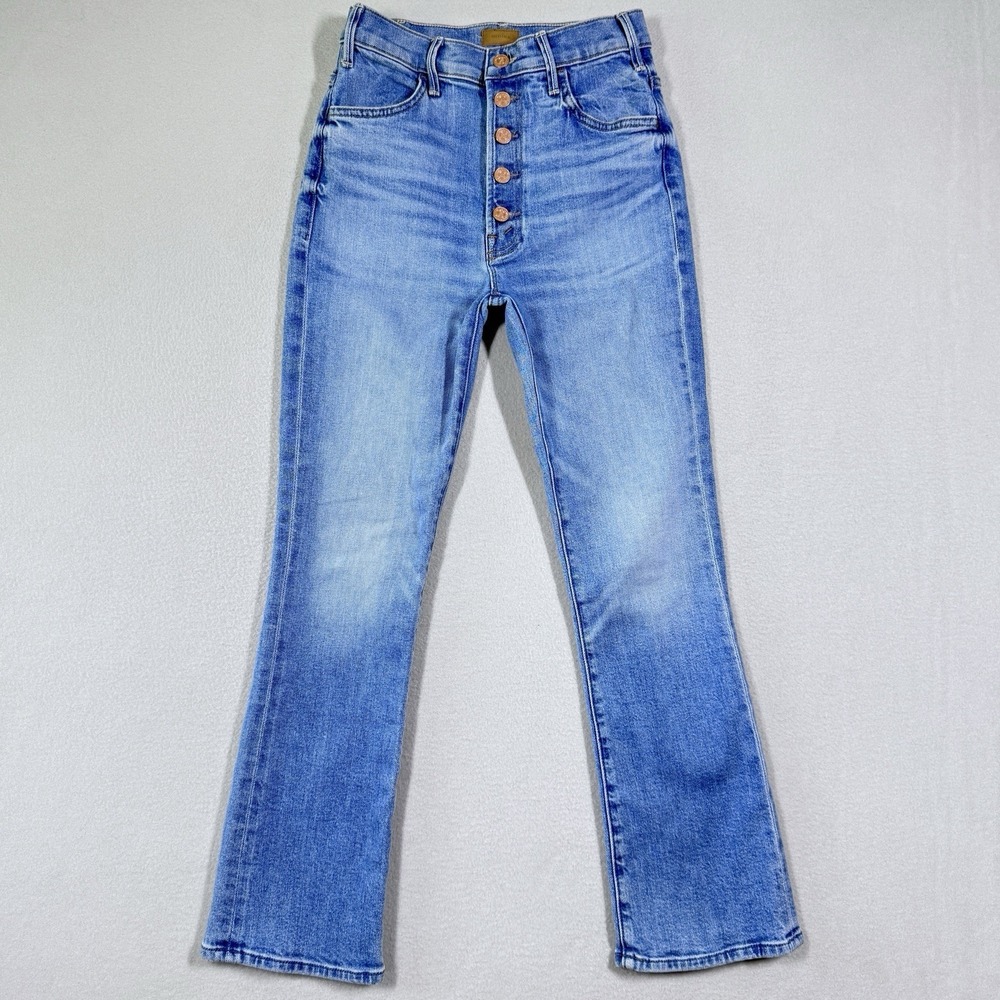 MOTHER Jeans Womens 26 The Pixie Hustler Ankle In Tarot Time Exposed Button Fly